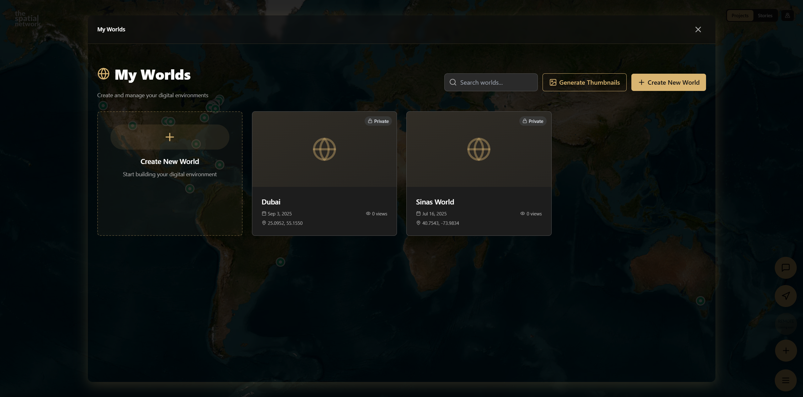 Map with highlighted fundraising campaigns