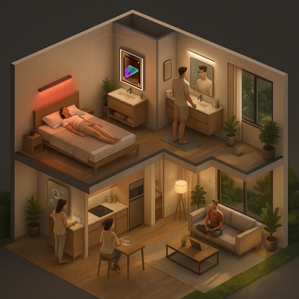 Biometric monitoring throughout the home