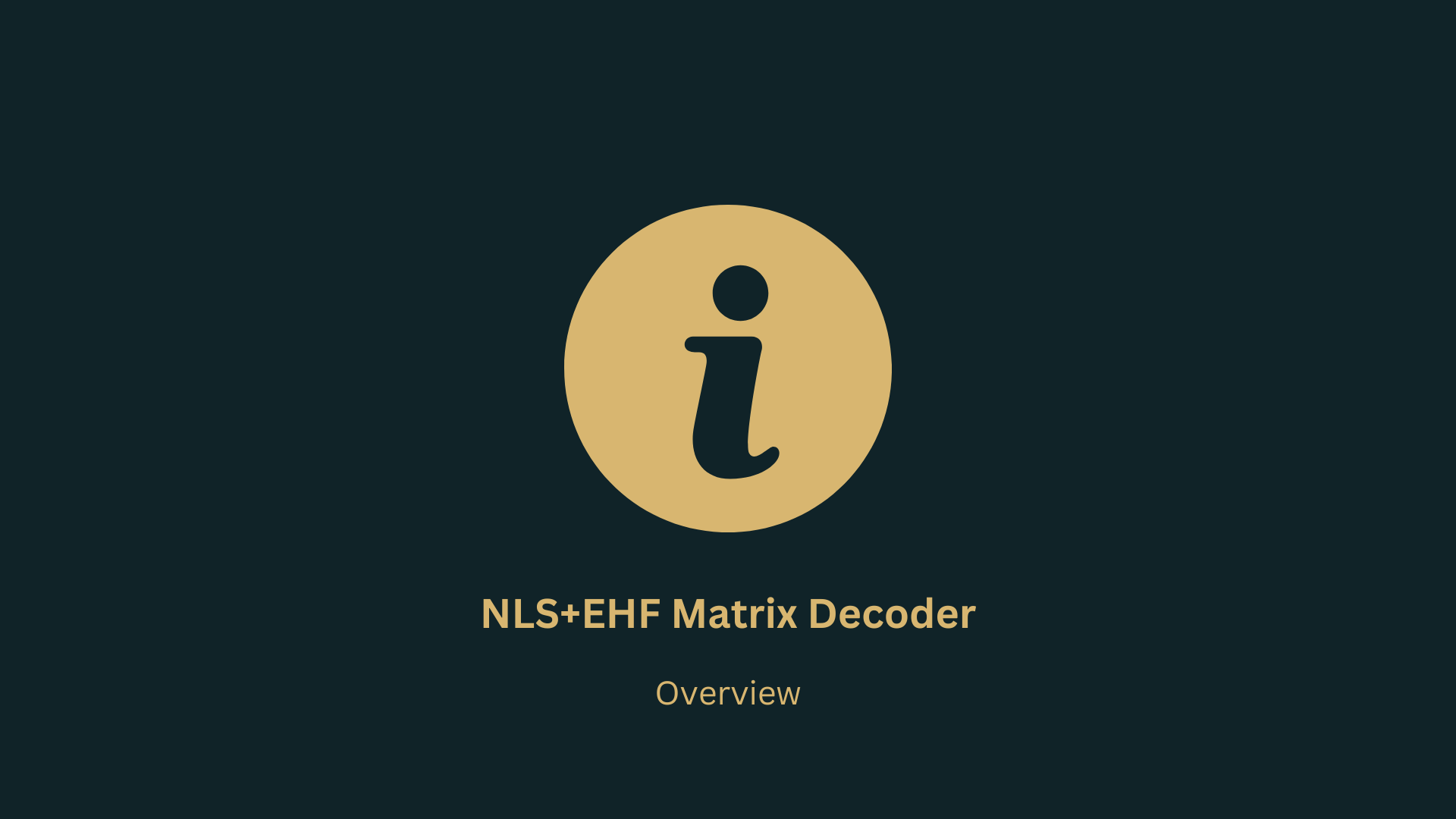Matrix Decoder Overview